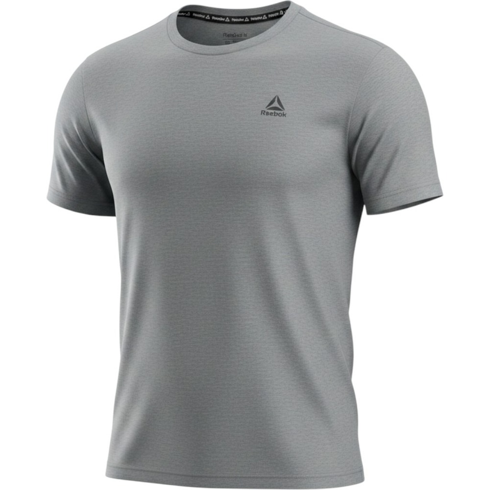 Reebok T-Shirt Mens XL Gray Excellent Short Sleeve Delta Logo Performance Tee